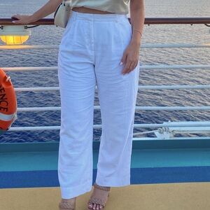 Linen Abercrombie & Fitch High Rise Pants